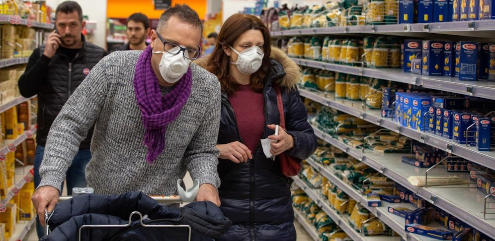 Der Mann wollte im Supermarkt keine Schutzmaske tragen.