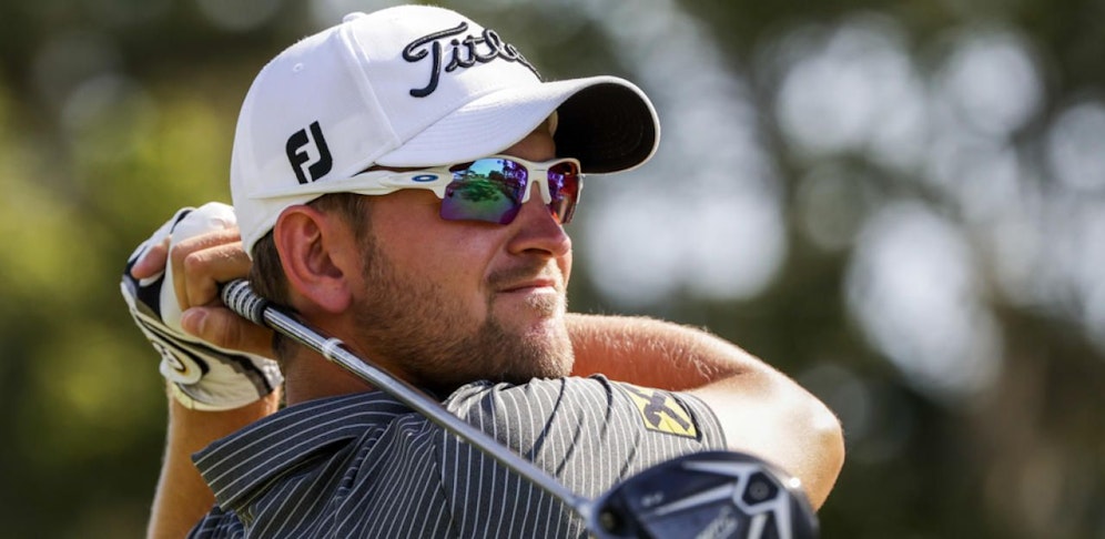 Golf-Ass Bernd Wiesberger gewann im hochdramatischen Stechendie Shenzhen International in China.  
