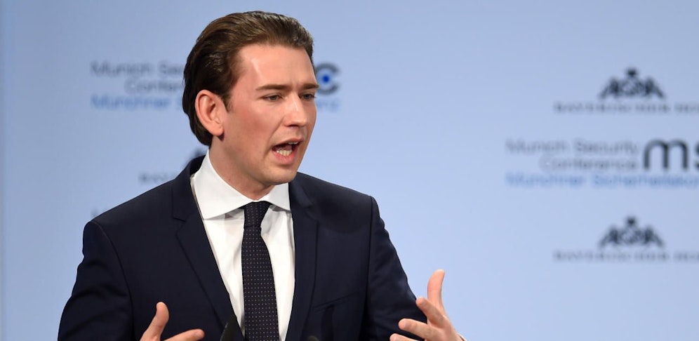 Sebastian Kurz auf der Münchner Sicherheitskonferenz, am 18.Februar 2018.
