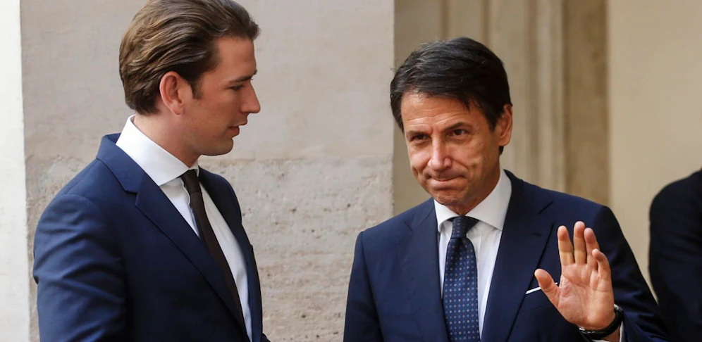 Bundeskanzler Sebastian Kurz (l.) zu Besuch bei Italien Ministerpräsident Giuseppe Conte. (Archivfoto)
