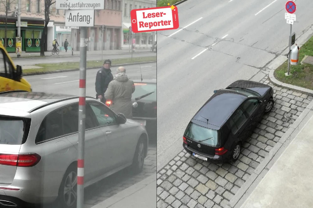 Der Uniformierte kennt mit Falschparkern keine Gnade.