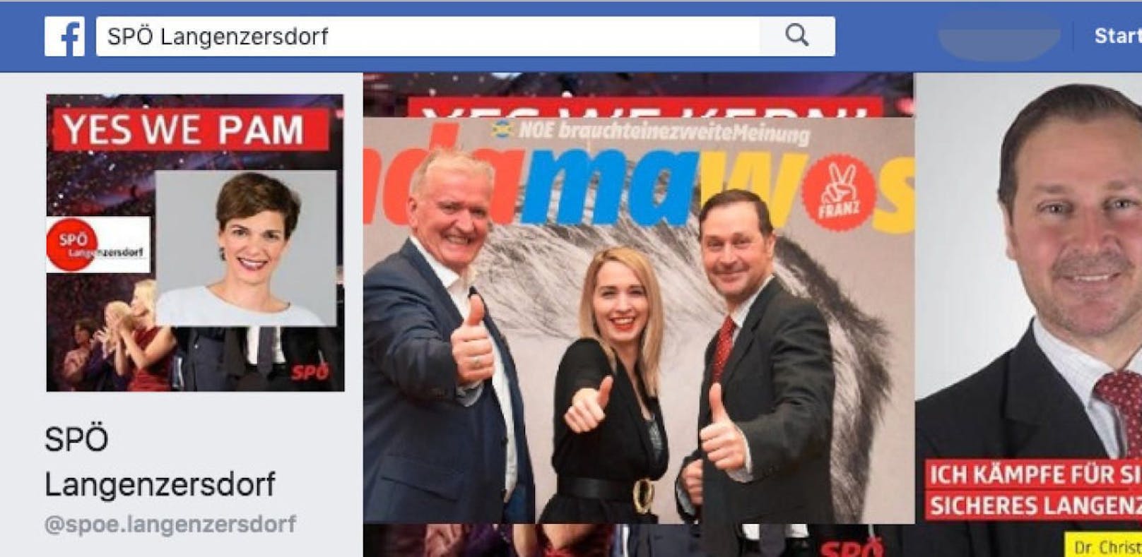 Aufregung um Facebook-Postings der SPÖ Langenzersdorf-Seite.