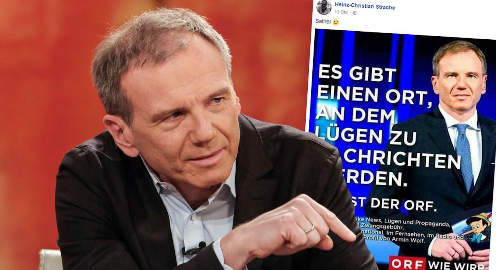 ORF-Anchorman Armin Wolf wird FPÖ-Chef Heinz-Christian Strache wegen dessen Facebook-Posting klagen.