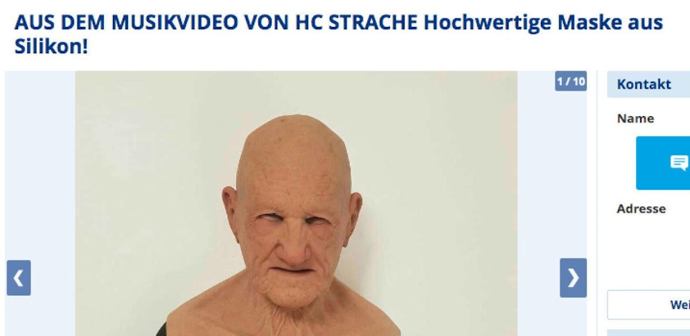 Maske aus Strache-Video auf Willhaben