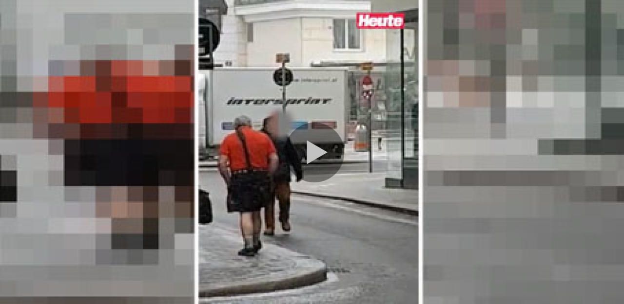 Heute.at - Mann spaziert bei Frost in kurzer Hose durch Wien