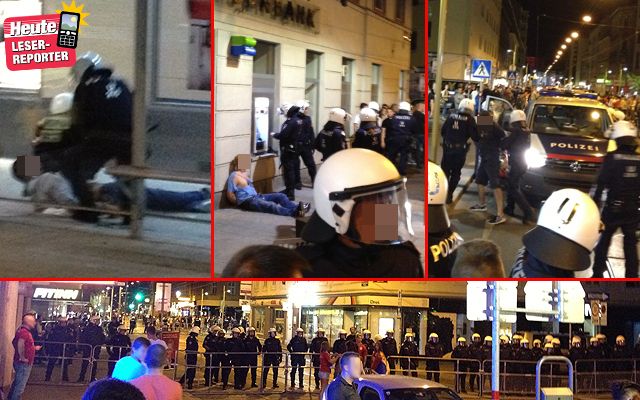 Heute.at - So randalierten im 16. die Fans nach dem Match