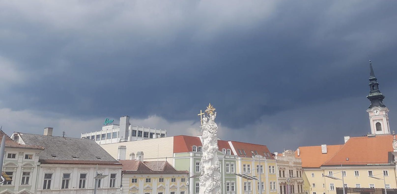 In St. Pölten braut sich ein Gewitter zusammen.