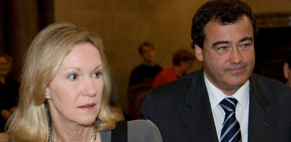 Anne Eisenhower, die Enkelin des Ex-US-Präsidenten mit Wolfgang Flöttl.