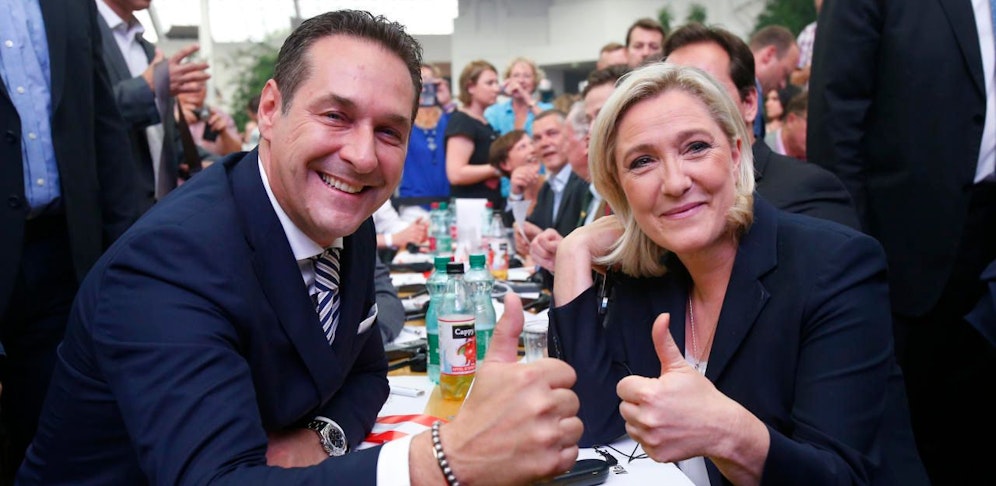 Heinz-Christian Strache mit Marine LePen. Archivbild.