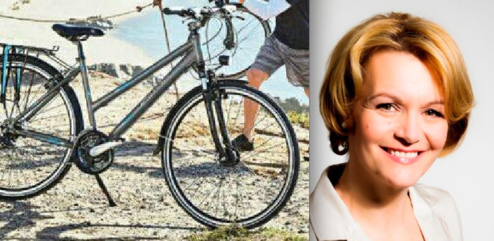 Trekking-Fahrrad von Amrita Enzinger wurde am Bahnhof in Deutsch-Wagram gestohlen.
