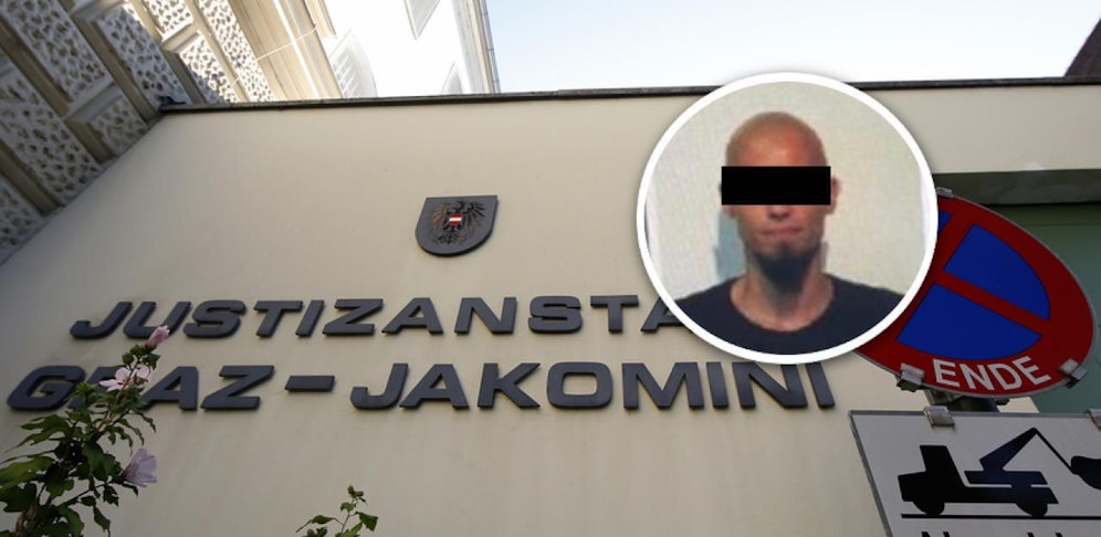 Der Häftling (kl. Foto) flüchtete.