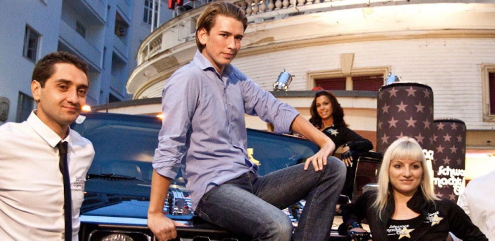 Das "Geilomobil" aus Jungpartei-Tagen hängt Sebastian Kurz weiter nach.