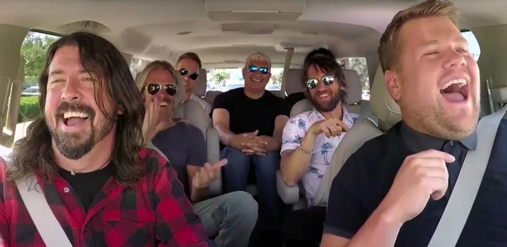 Foo Fighters rocken mit James Corden im Auto