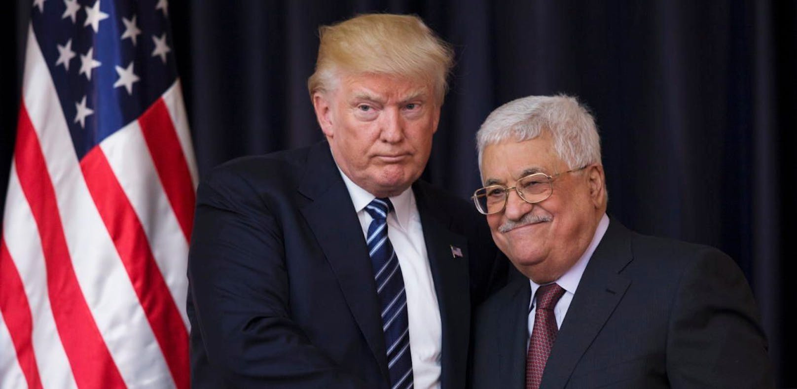 Donald Trump besucht derzeit Palästinenserpräsident Mahmud Abbas.