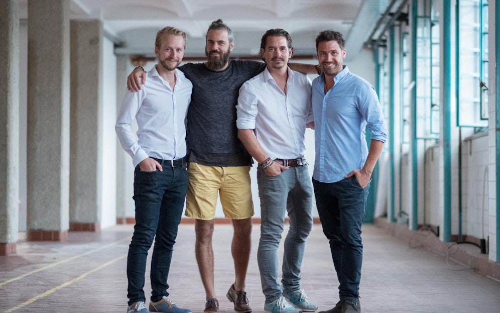 Die Good Karma Gastro Familie startet in der Tabakfabrik durch: Am Foto die Geschäftsfuhrer Wolfram Niedermayer, Markus Mäxx Lott, Tibor Szabo und Karl Weixelbaumer (v.li.).