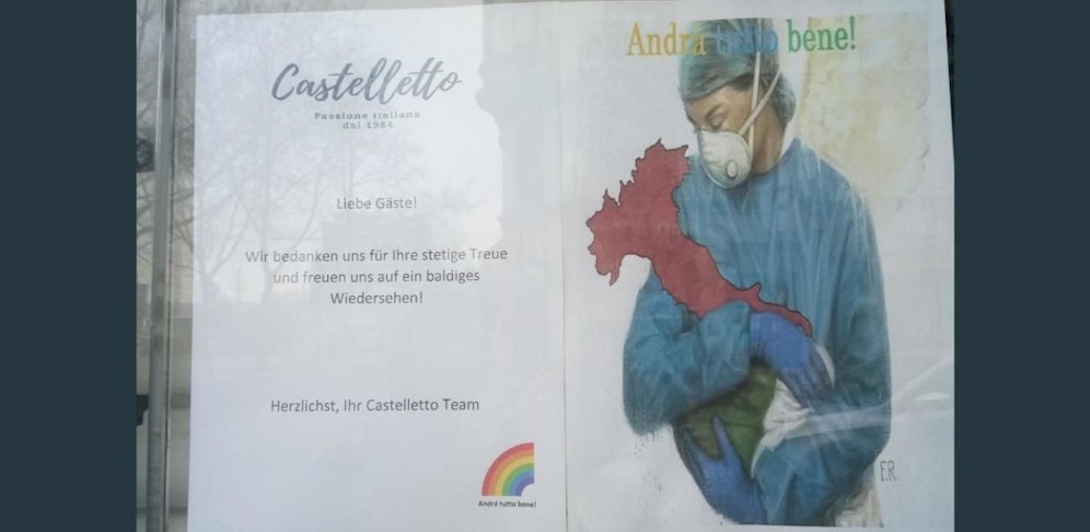 Eisgeschäft am Schwedenplatz verabschiedet sich mit viralen Corona-Bild