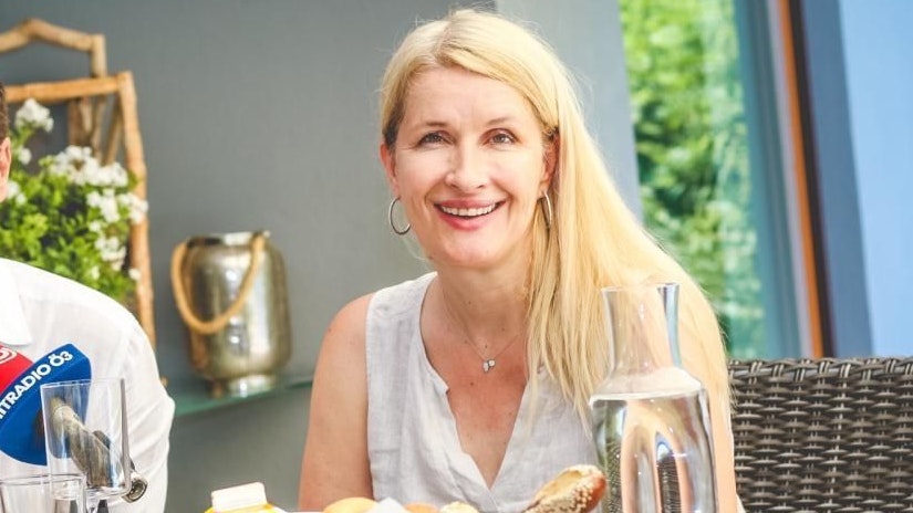 Hans-Christian Strache mit Ö3-Moderatorin Claudia Stöckl.