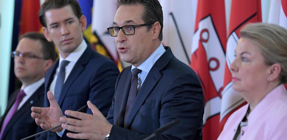 Kanzler Sebastian Kurz, Vize Heinz Christian Strache und Sozialministerin Beate Hartinger-Klein treffen heute die Chefs der Sozialpartner.