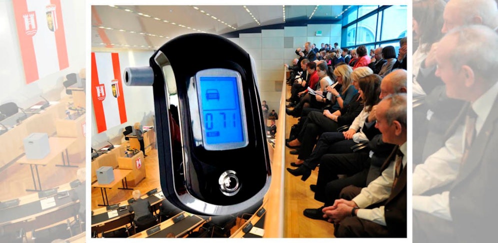 Die SJ will die Linzer Gemeinderäte vor Beginn der Sitzung auf Alkohol testen. 