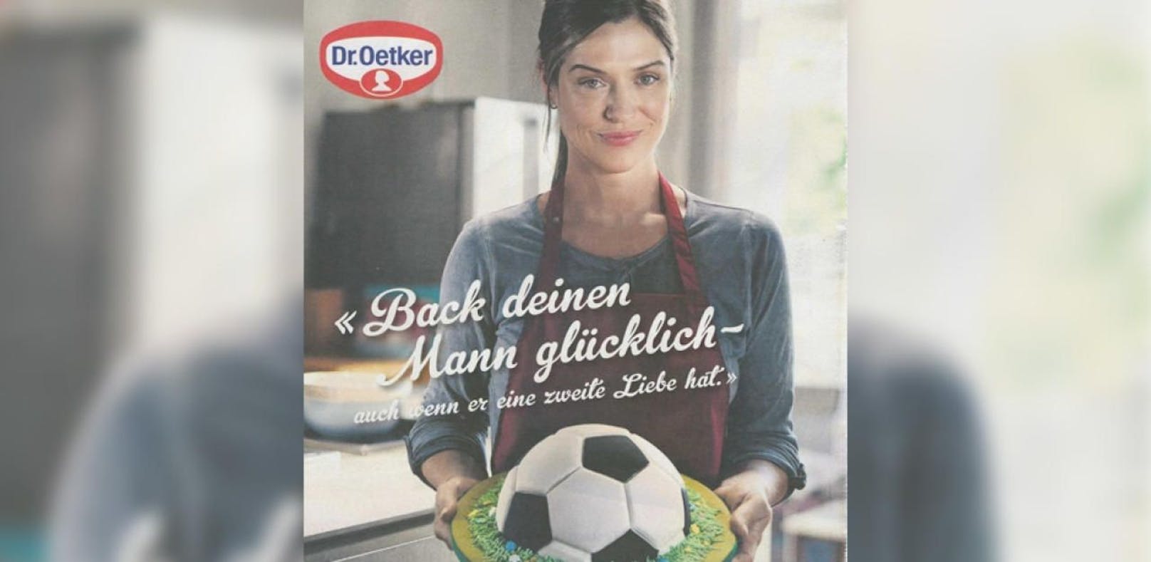 Mit diesem Werbesujet will Dr. Oetker in der Schweiz Frauen für das Backen begeistern.