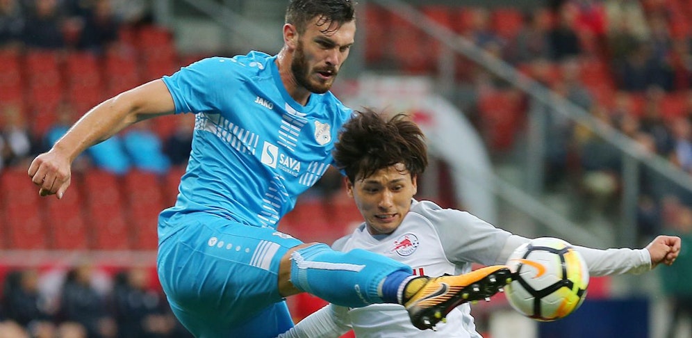 Bitter! Die Salzburger rund um Minamino kommen gegen Rijeka im Hinspiel nicht über ein 1:1-Remis hinaus. 