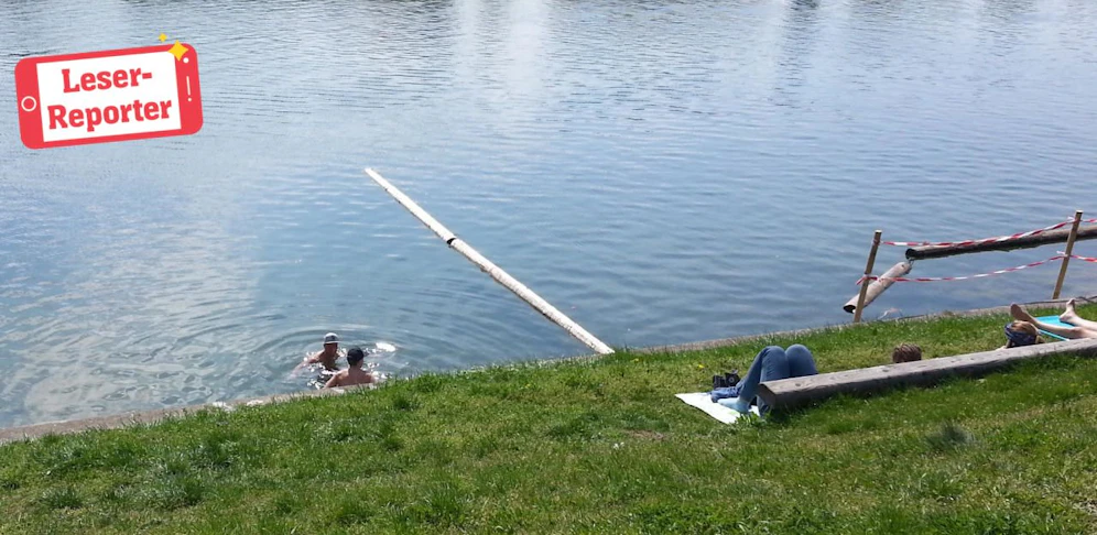 Perfektes Badewetter am 10. April - nur das Wasser dürfte noch recht frisch sein.