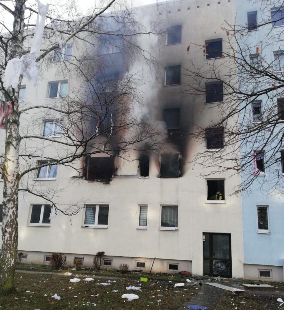 In diesem Haus fand die Explosion statt.