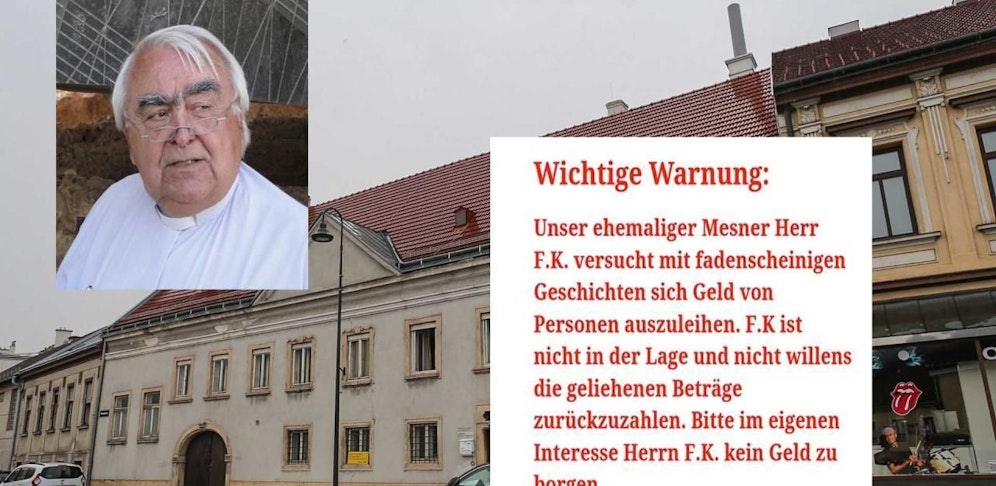 Pfarrer Czeslaw Duda (re.) warnt jetzt über die Homepage und über "Heute" vor dem Mesner