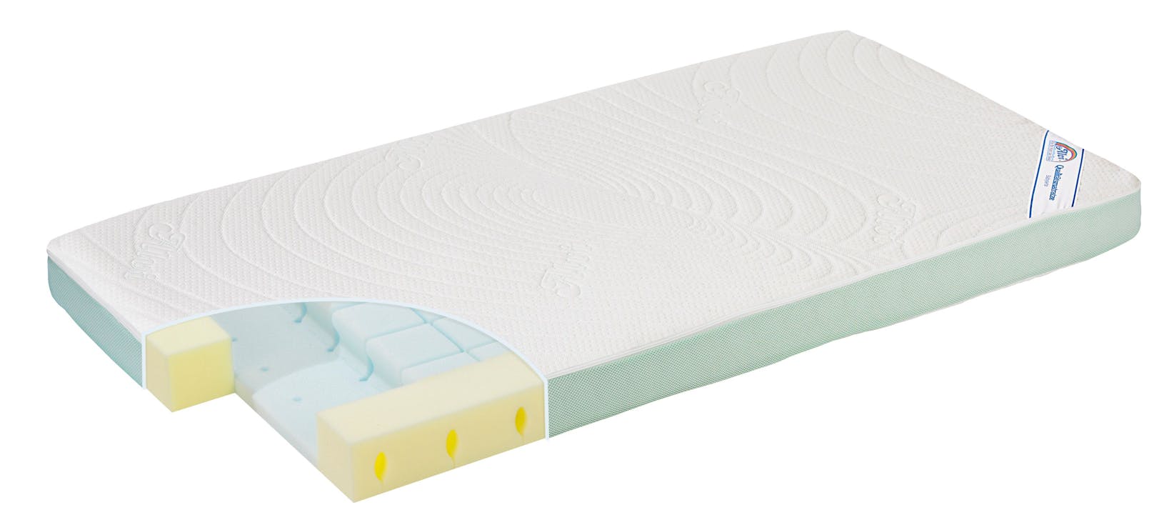 Die Matratze ist für Babys und Kleinkinder geeignet.