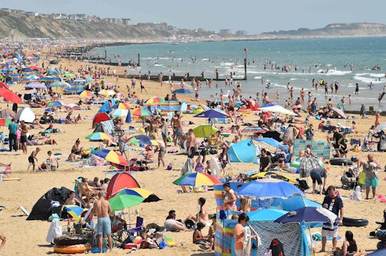 Im Bild: Der Strand in Bournemouth (GB) 