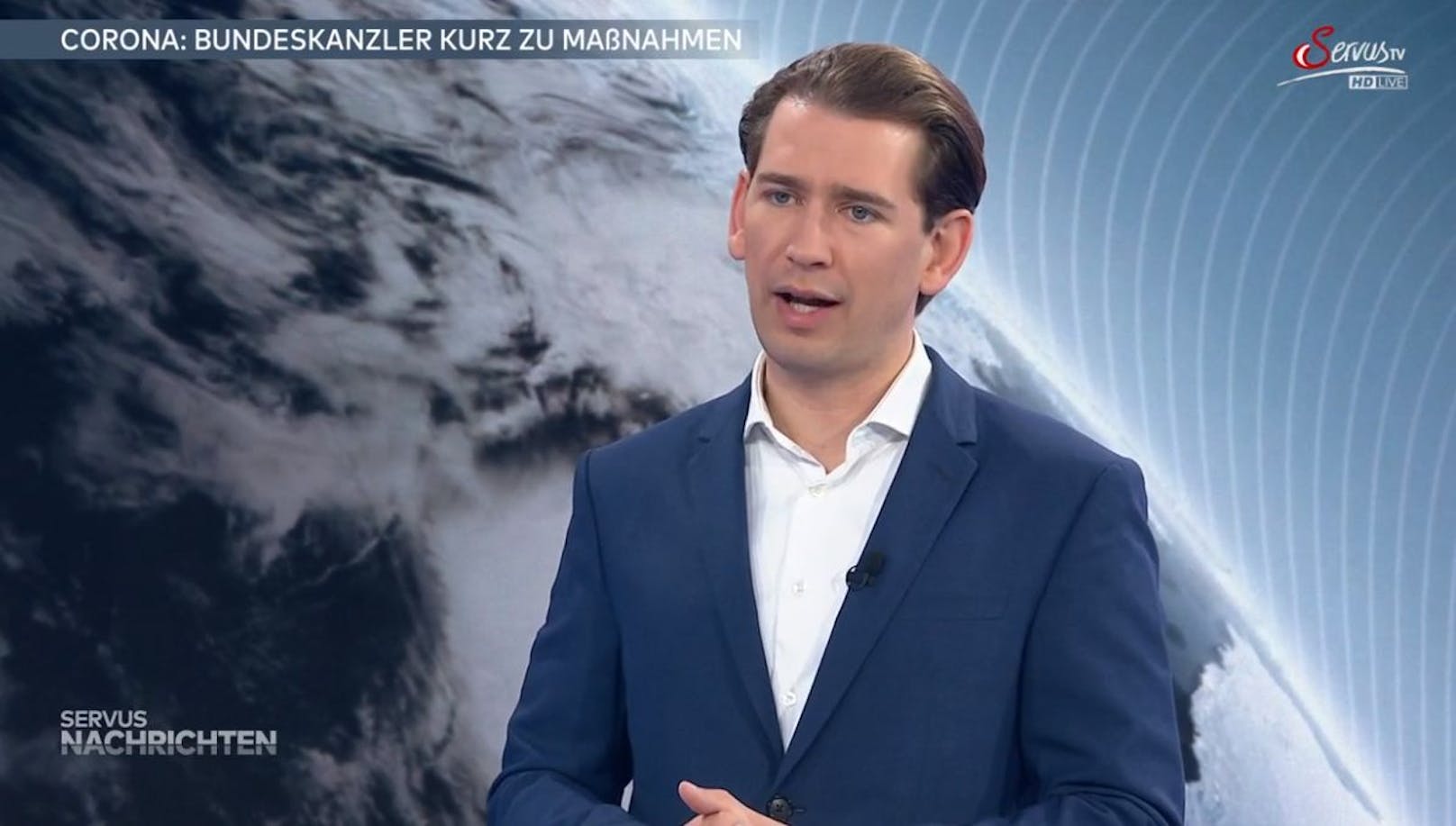 Bundeskanzler Sebastian Kurz bei "ServusTV"
