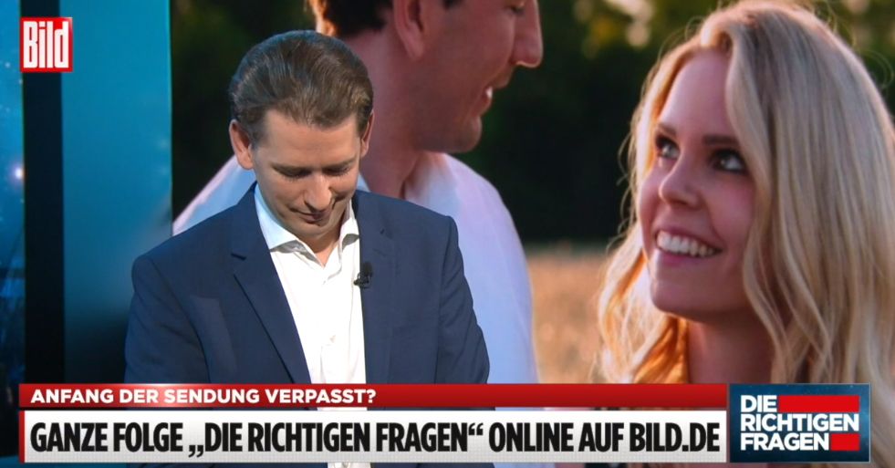 Bundeskanzler Sebastian Kurz im BILD-Talk