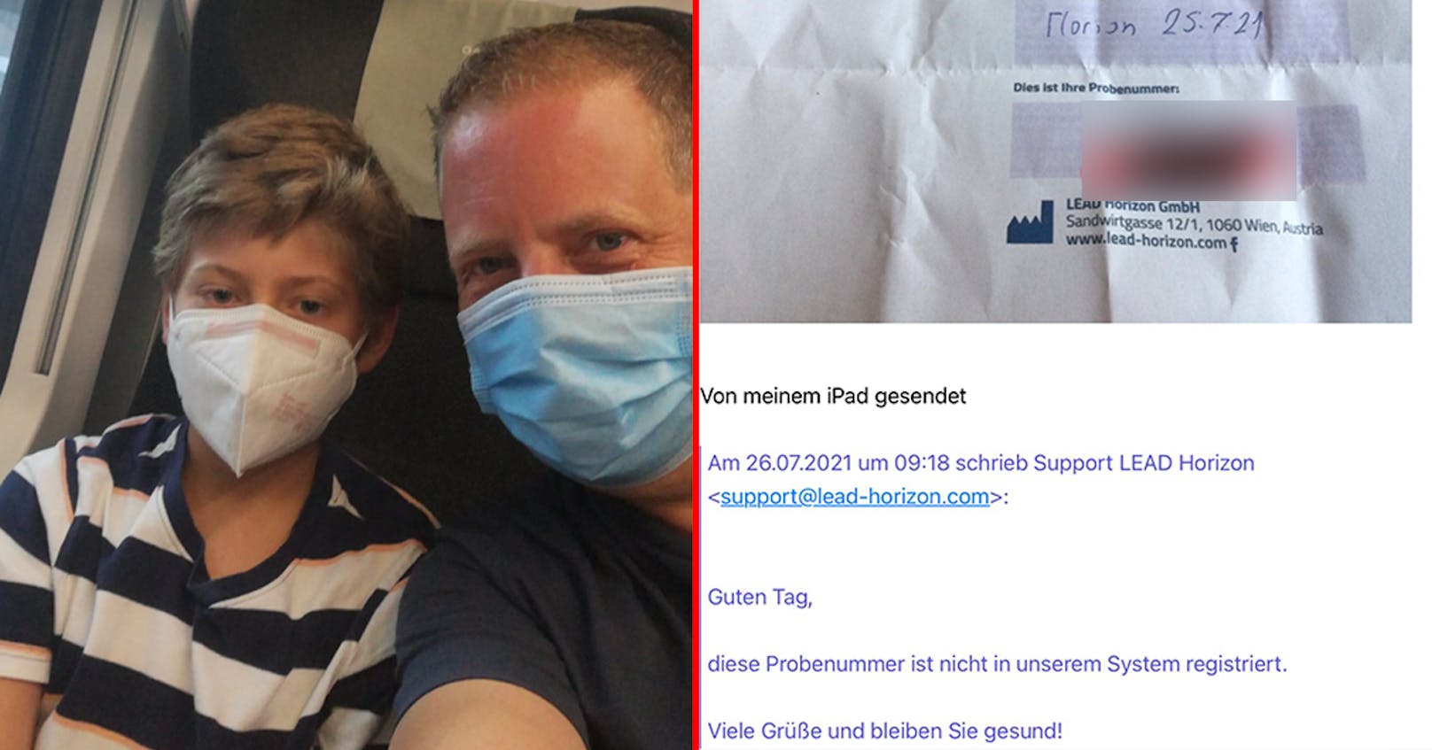 Familie W. ist momentan ohne PCR-Test in Richtung Italien unterwegs