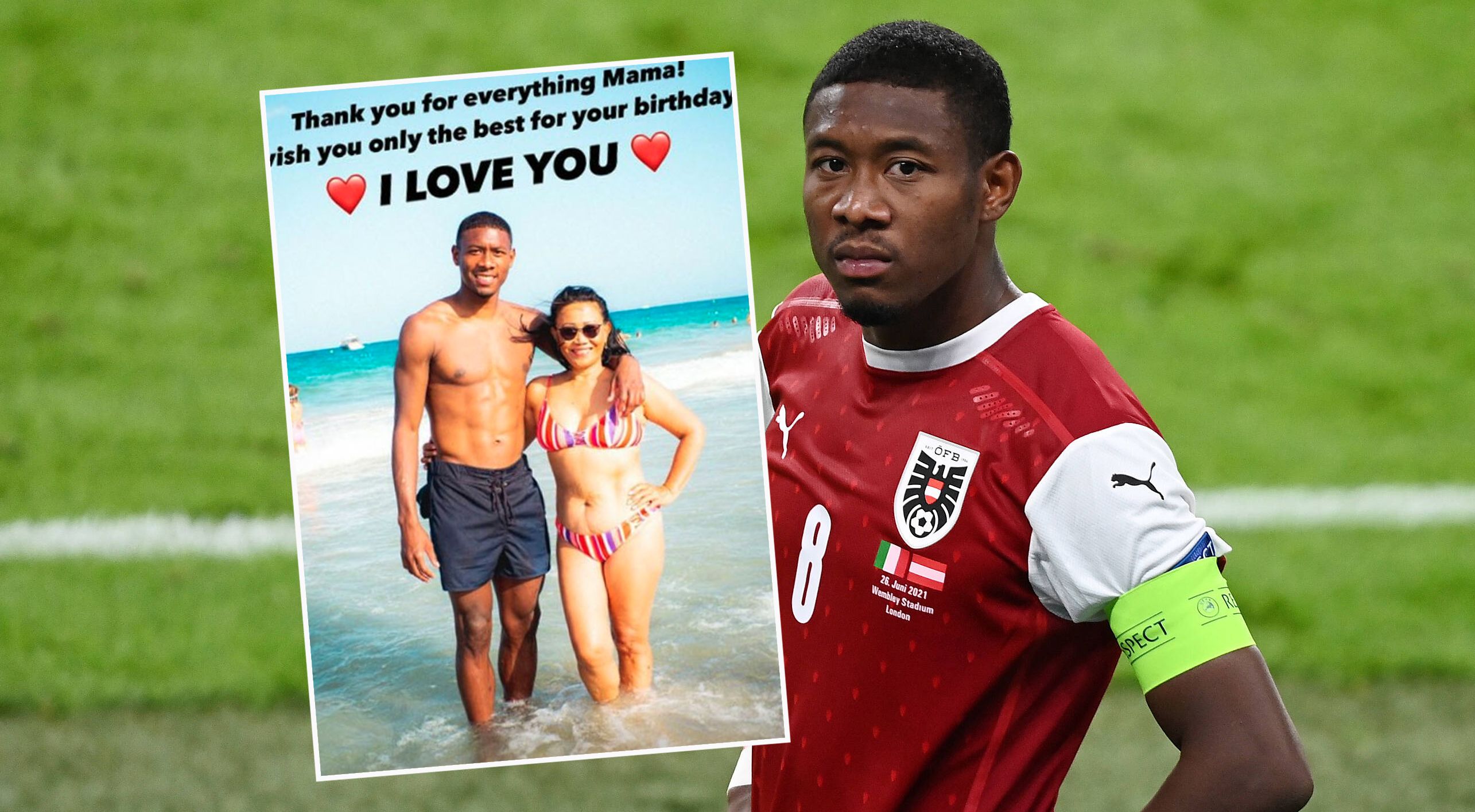 David Alaba gratuliert seiner Mutter zum Geburtstag