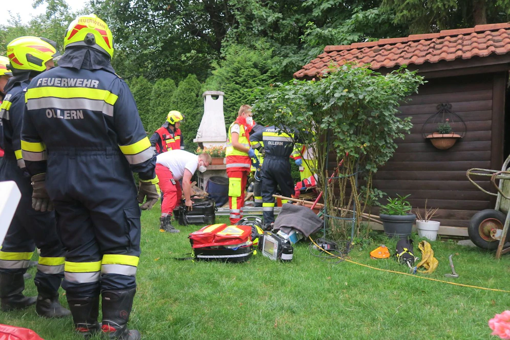 Die Einsatzkräfte vor Ort.