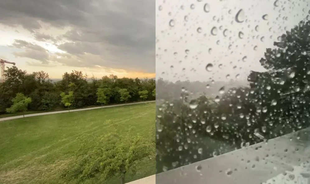 Innerhalb weniger Minuten verdunkelte sich der Himmel.