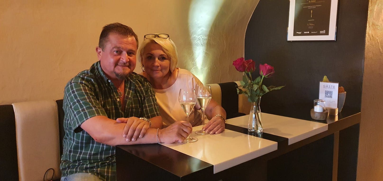 Sylvia und Josef im Restaurant "Dolce Vita"