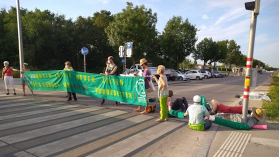 Am Mittwoch wurde ein Straßenbau in der Donaustadt blockiert