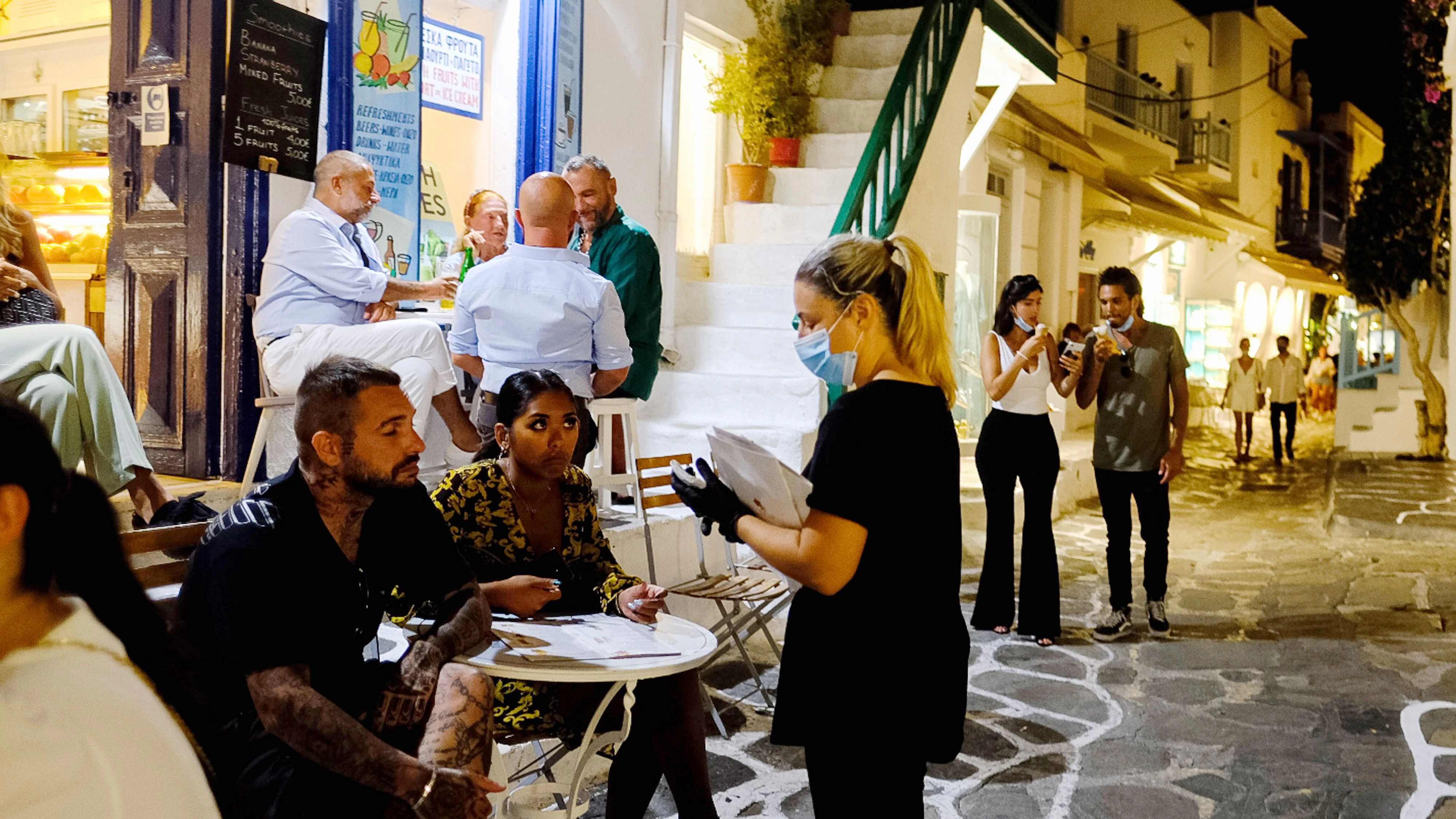Aufnahme von der griechischen Kykladeninsel Mykonos
