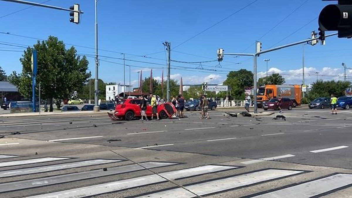 Schwerer Unfall in Wien-Floridsdorf