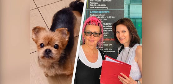 Hündin "Xenia"; Angeklagte mit Anwältin Astrid Wagner