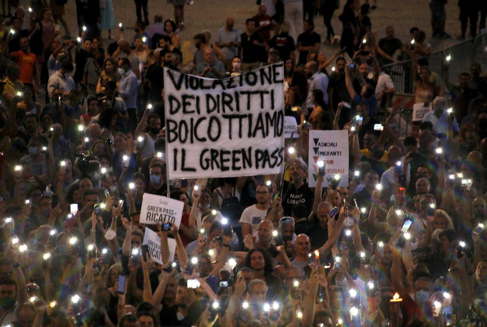 Aufstand der Italiener gegen den Grünen Pass