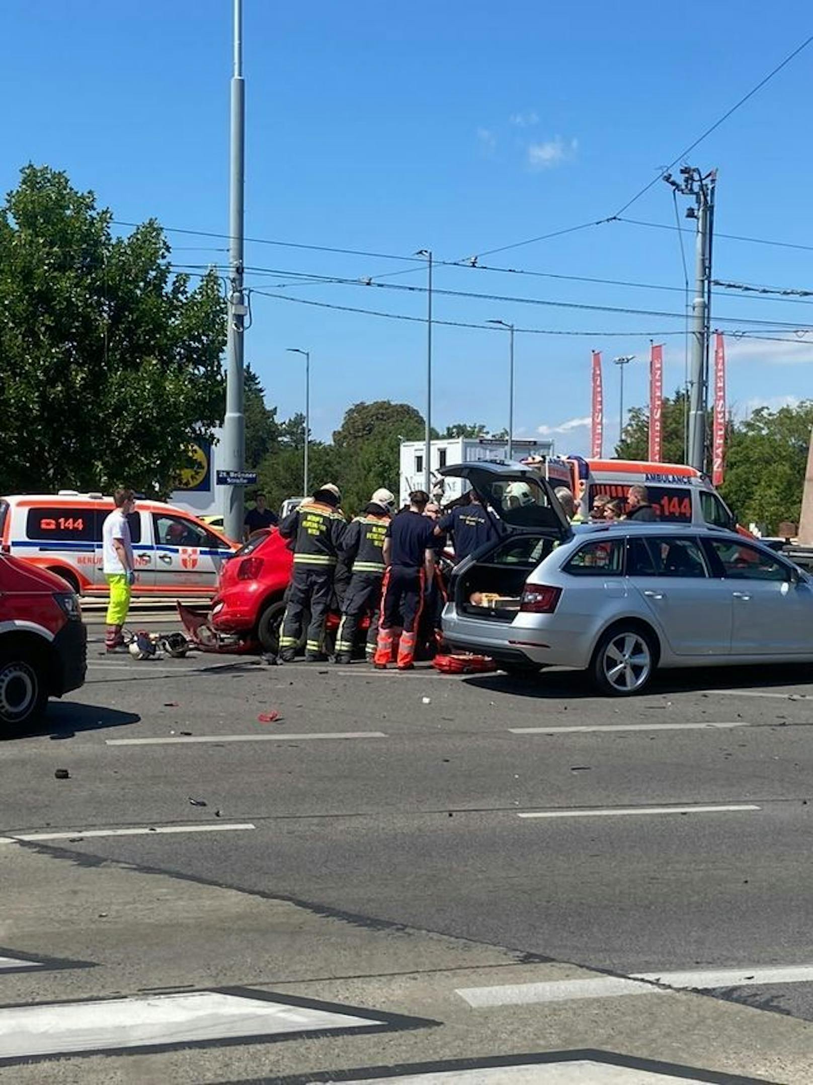 Schwerer Unfall in Wien-Floridsdorf
