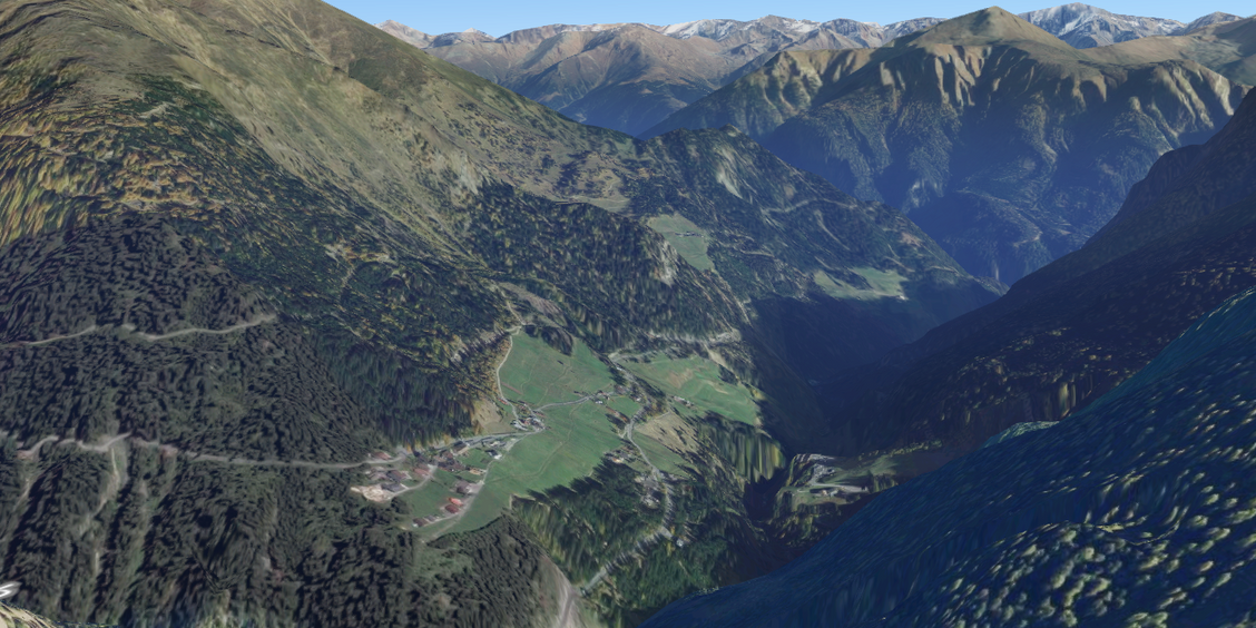 Satellitenaufnahme von Spiss, Bezirk Landeck