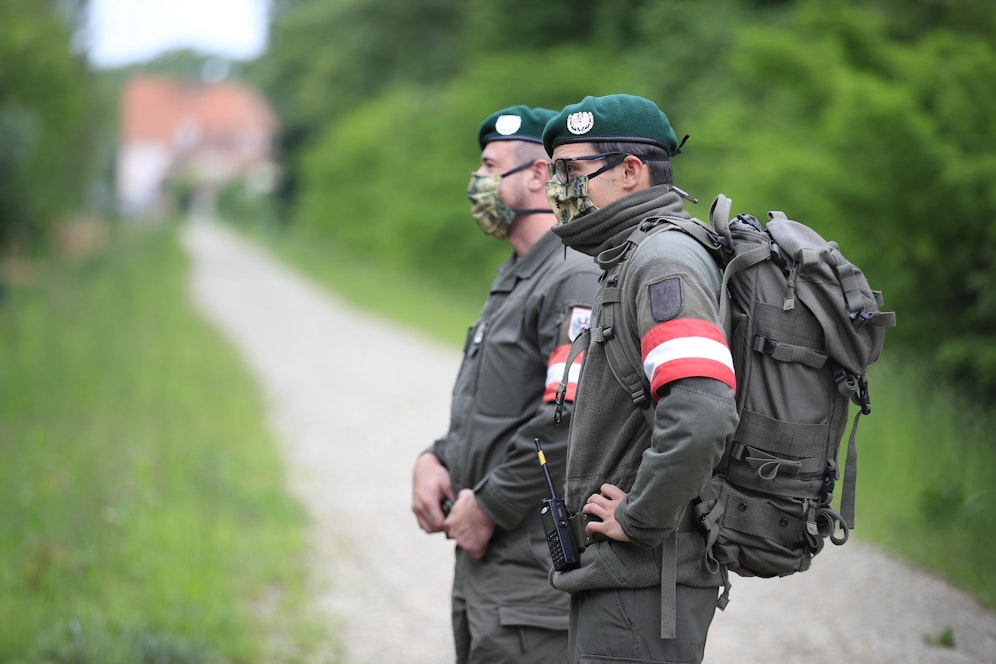 Bundesheer-Soldaten an der Grenze
