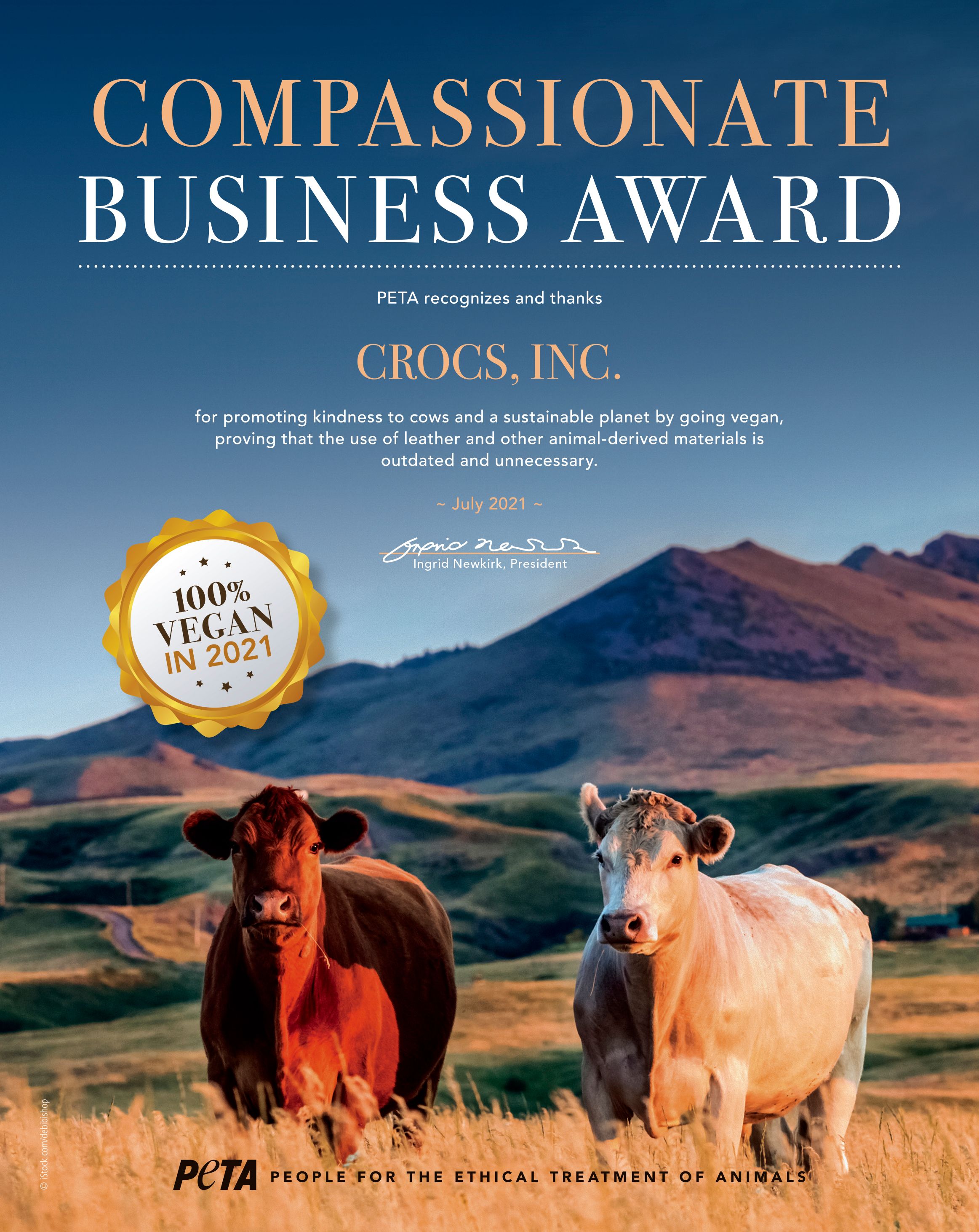 Glückliche Kühe und das Vegan-Siegel! Ein toller Schritt für das "Crocs"-Unternehmen. 