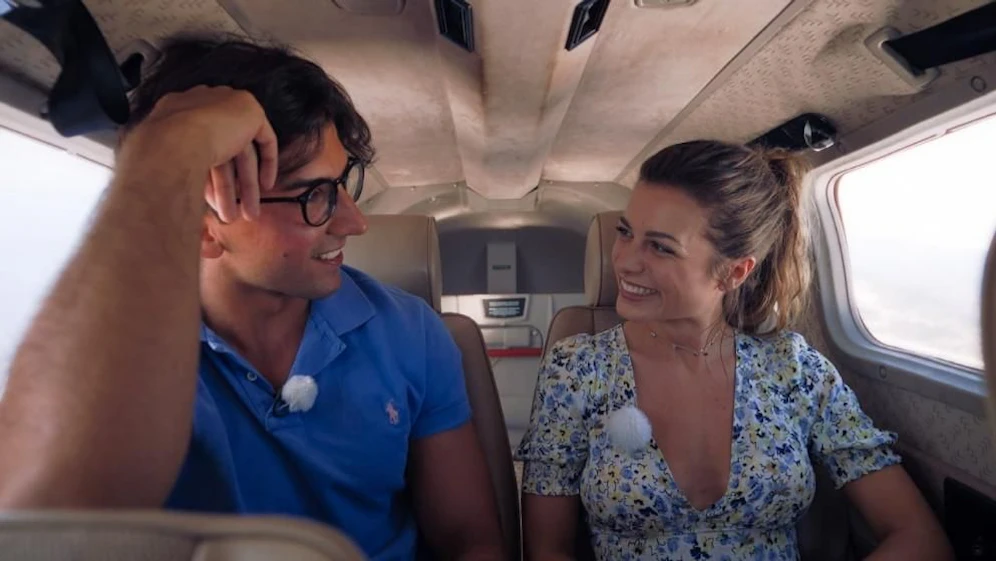 Julian und Maxime in einer Cessna.