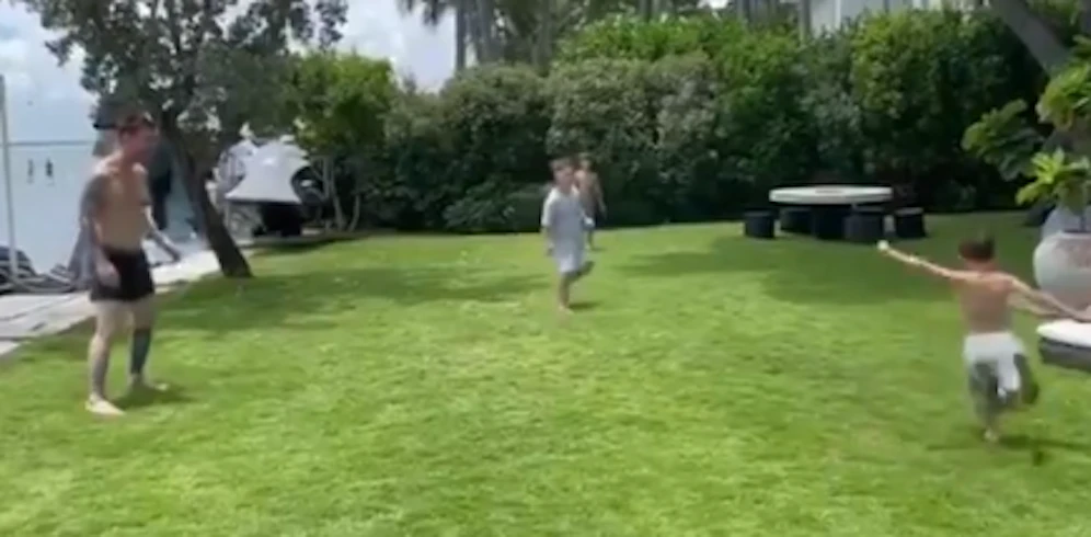 Messi im Urlaubskick