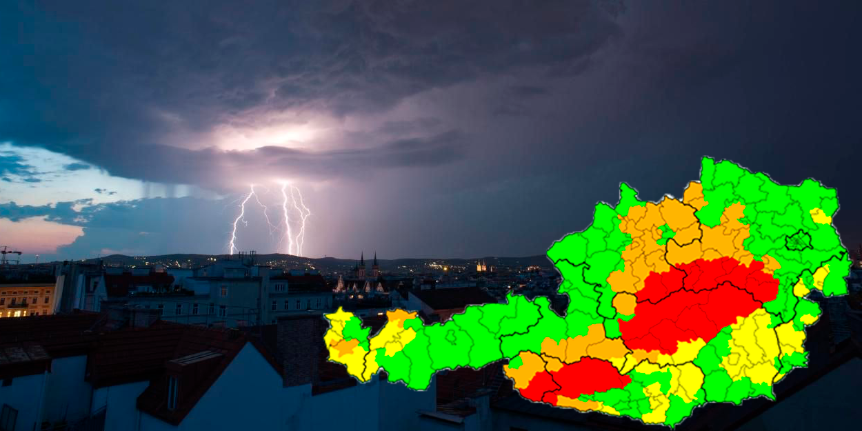 In der Nacht wird in Wien mit Unwettern gerechnet