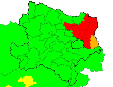 Aktuelle Unwetter-Warnungen in Niederösterreich und Wien. Stand 18.12 Uhr, 2. August 2021